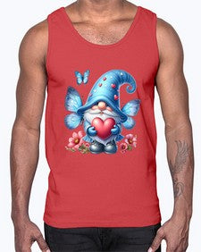 gnome with butterfly 01#- gnome- Cotton Tank