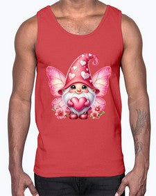 gnome with butterfly 08#- gnome- Cotton Tank