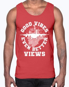 good vibes even better views  15#- airplane- Cotton Tank