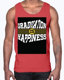 graduation is happiness 222#- graduation- Cotton Tank