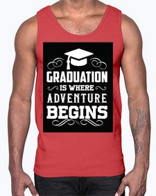 graduation is where adventure begins 224#- graduation- Cotton Tank