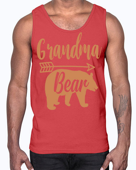 grandma bear 121#- bears - animals- Cotton Tank