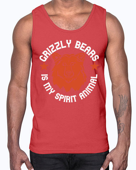 grizzly bears is my spirit animal 135#- bears - animals- Cotton Tank