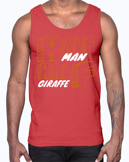 half man half giraffe- giraffee- Cotton Tank