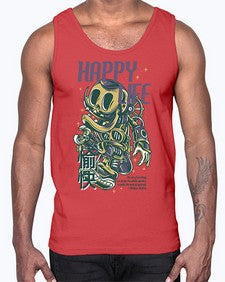 happy life 507#- art pop art- Cotton Tank