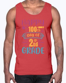 happy one hundredth day of second grade 249#- second grade- Cotton Tank