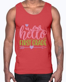 hello first grade 269#- first grade- Cotton Tank