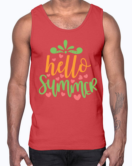 hello summer 98#- summer- Cotton Tank