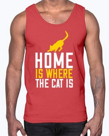 home is where the cat is Style 49#- cats- Cotton Tank