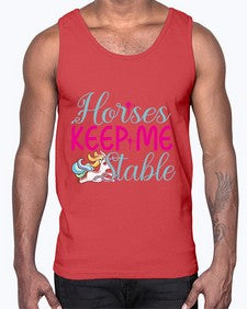 horses keep me stable 170#- unicorn- Cotton Tank