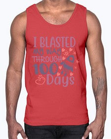 i blassted my way through one hundred days 356#- one hundred days- Cotton Tank