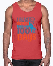 i blasted on my way through one hundred days 357#- one hundred days- Cotton Tank