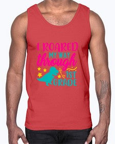 i roared my way through first grade 374#- first grade- Cotton Tank
