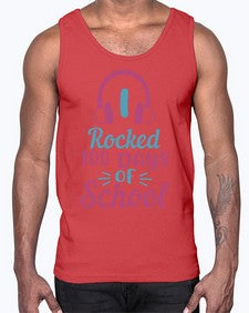 i rocked one hundred days of school 376#- one hundred days- Cotton Tank