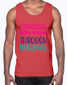 i sparkled my way through first grade 377#- first grade- Cotton Tank