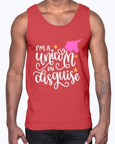 im a unicorn in disguise 229#- unicorn- Cotton Tank