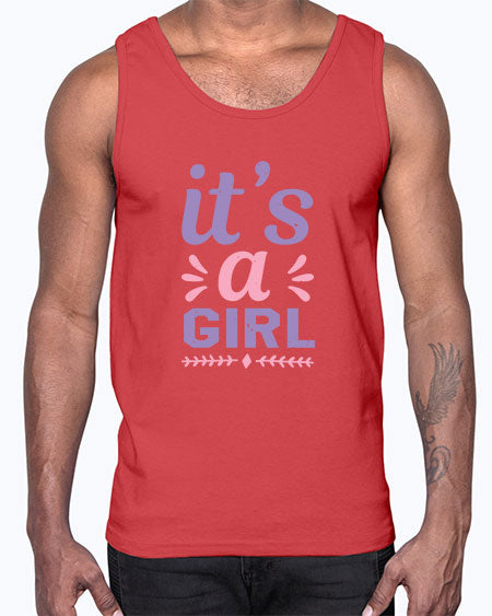 its a girl Style 132#- baby shower- Cotton Tank