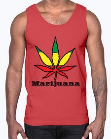 jamican cannabis 686#- marijuana- Cotton Tank