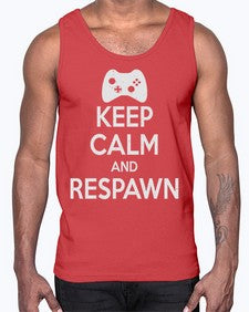 keep calm and respawn 134#- video games- Cotton Tank