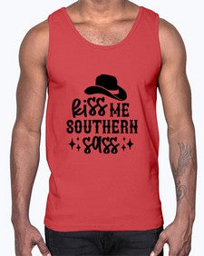 kiss me southern sass 711#- western- Cotton Tank