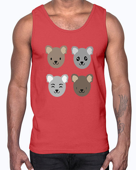 koala bears 167#- bears - animals- Cotton Tank