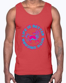 life is better with unicorn 251#- unicorn- Cotton Tank