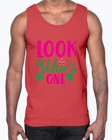 look whos one 263#- unicorn- Cotton Tank
