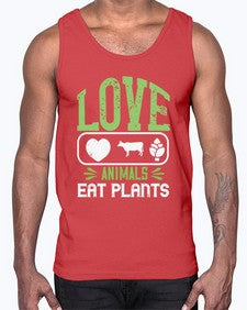 love animals eat plants 321#- vegan- Cotton Tank