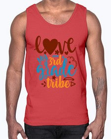 love my third grade tribe 524#- third grade- Cotton Tank