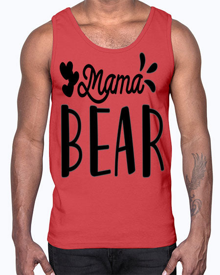 mama bear 171#- bears - animals- Cotton Tank