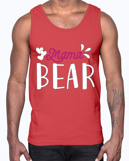 mama bear 173#- bears - animals- Cotton Tank