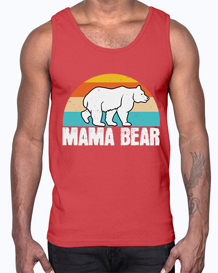 mama bear 177#- bears - animals- Cotton Tank