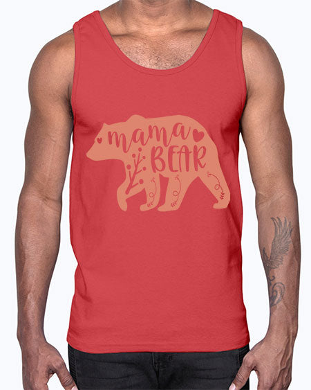 mama bear 179#- bears - animals- Cotton Tank