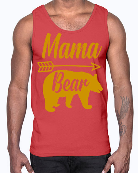 mama bear 185#- bears - animals- Cotton Tank