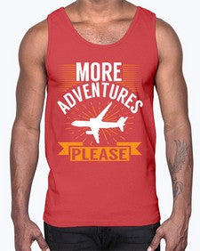 more adventures please  32#- airplane- Cotton Tank