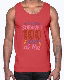my teacher grade survived one hundred days of me 551#- one hundred days- Cotton Tank