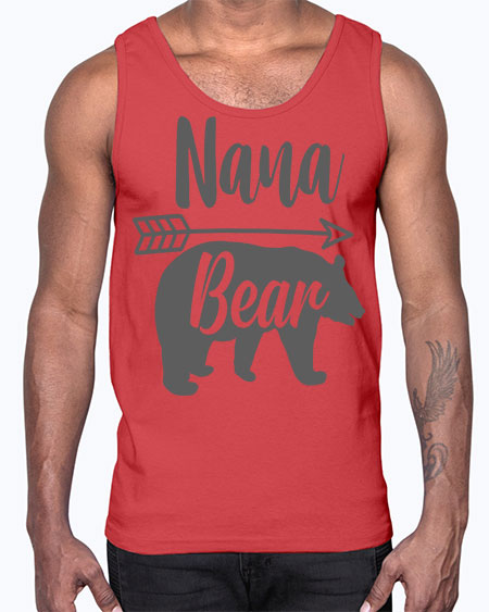 nana bear 199#- bears - animals- Cotton Tank