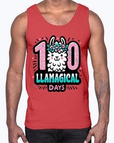 one hundred Llamagical Days 592#- one hundred days- Cotton Tank