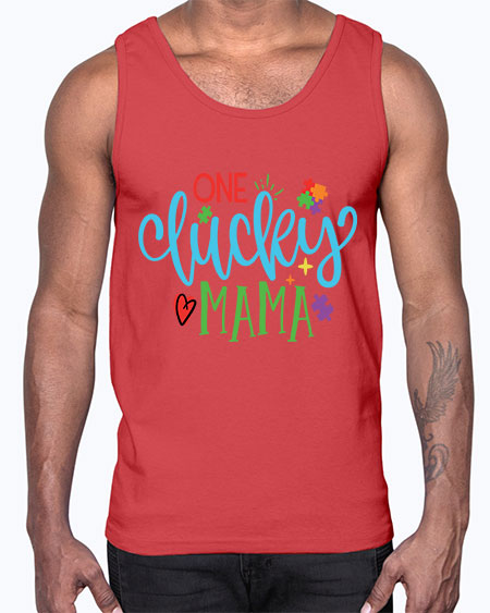 one lucky mama Style 33#- autism- Cotton Tank