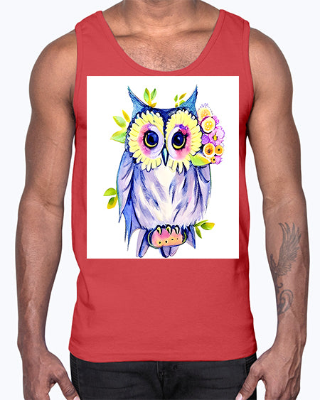owl 10#- owl- Cotton Tank