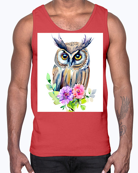 owl 11#- owl- Cotton Tank