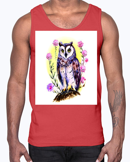 owl 18#- owl- Cotton Tank