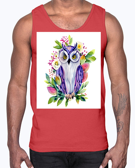 owl 1#- owl- Cotton Tank