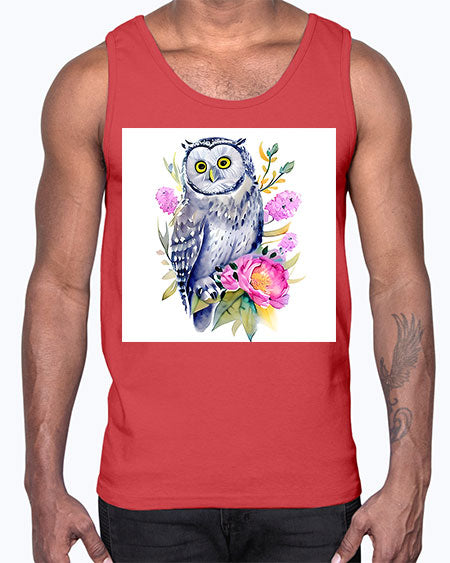 owl 21#- owl- Cotton Tank