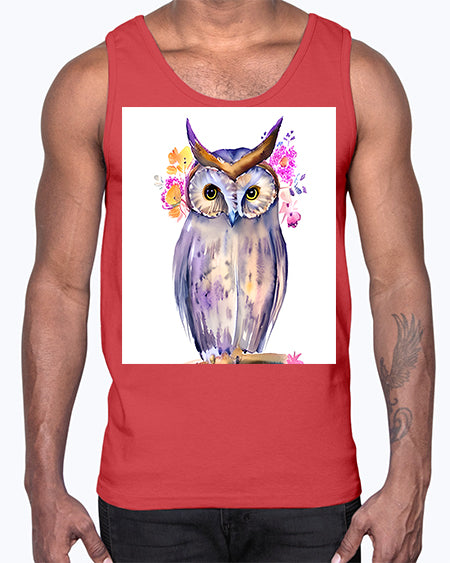 owl 22#- owl- Cotton Tank
