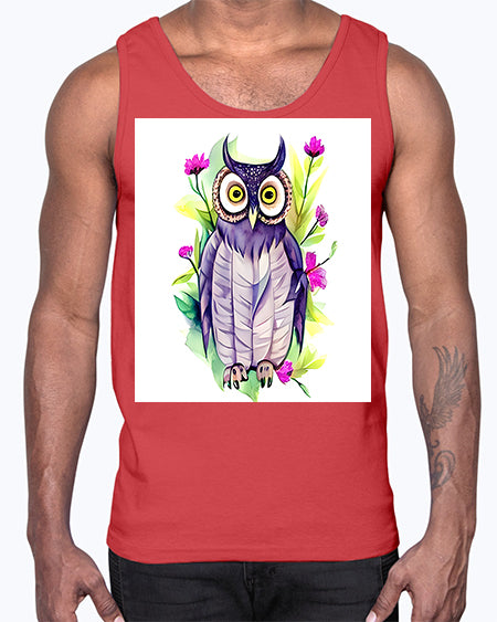 owl 23#- owl- Cotton Tank