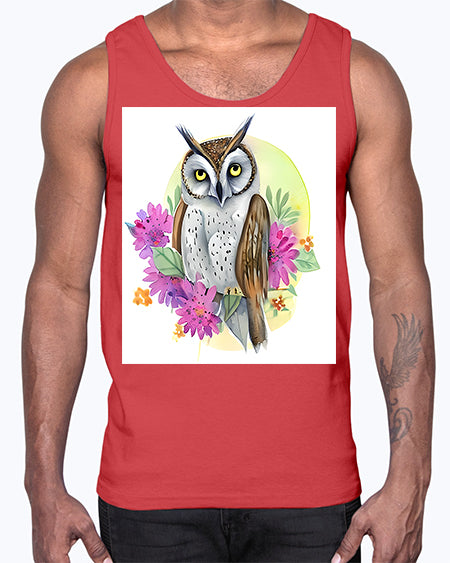 owl 24#- owl- Cotton Tank