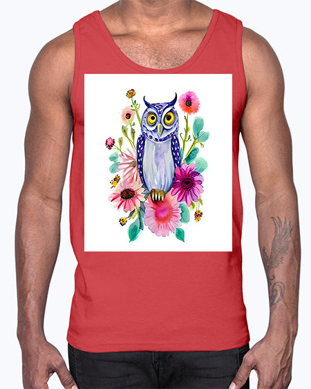 owl 25#- owl- Cotton Tank