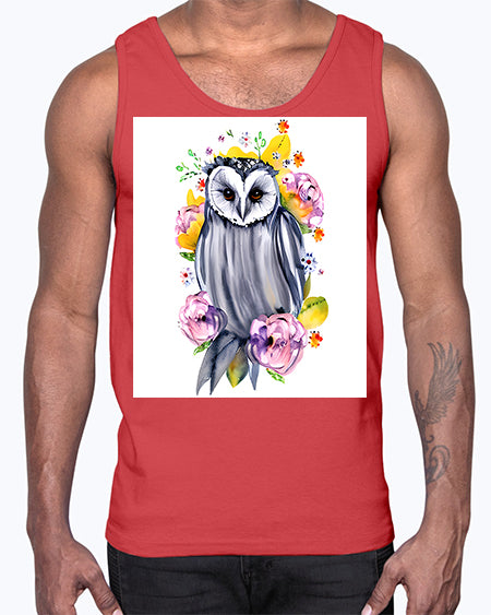owl 27#- owl- Cotton Tank