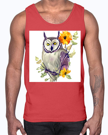 owl 4#- owl- Cotton Tank